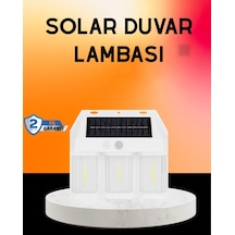 Güneş Enerjili 3 Modlu Duvar Apliği - Bahçe Ve Garaj Aydınlatması