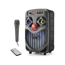 Büro Ev Ofis Ses Düzeni İçin Uk Fm Radyo 10w Rgb Işıklı Karaoke Mikrofonlu Bt Hoparlör