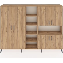 Arges Dolap 13 Raflı 6 Kapaklı 220x30x163 Çam-çam Atlas Çam - Atlas Çam