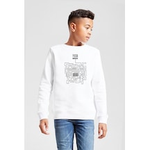 Tshirthane Prison Break Labyrinth Beyaz Çocuk 2ip Sweatshirt 001