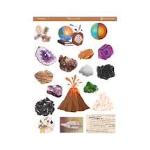 1 Adet Jeoloji Temalı Sticker Sayfası Journal & Planner 12 17 Cm Diğer
