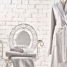 Linens Soft Pamuk Bornoz Gri M Gri
