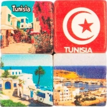 Tunus Temalı Dörtlü Taş Magnet