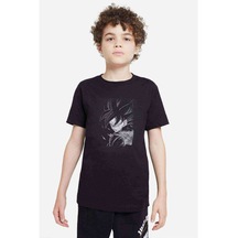 Anime Dragon Ball Baskılı Unisex Çocuk Siyah T-Shirt (528285335)