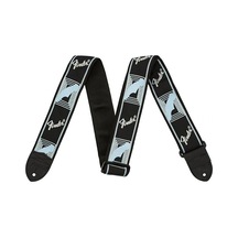 Fender Monogrammed Siyah/gri/mavi Gitar Askısı