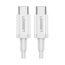 Usb C To Usb C 3a Hızlı Şarj Ve Data Kablosu Beyaz 50 Cm