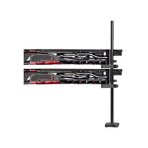 Yuntech01 Alüminyum Dikey Ekran Kartı Tutucu Gm962 - İki Nokta Destekli Soğutucu Sabitleme Aparatı Siyah