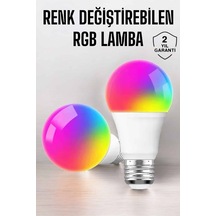 Renk Değiştirebilen Rgb Işıklı Led Ampul A+enerji 15 Watt Led Işık