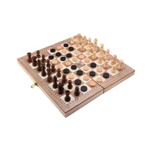 Ruicoo Ahşap 3'ü 1 Arada Satranç, Dam Ve Gomoku Oyun Seti - Katlanabilir Ve Taşınabilir