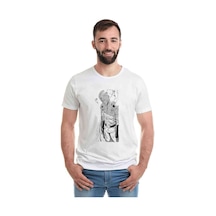 Anime One Punch Man Baskılı Beyaz Erkek Tshirt (530981062)