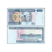 Myanmar 1000 Kyats 2019, P 86, General Aung San - Kağıt Para Çil Unc Koleksiyon Para