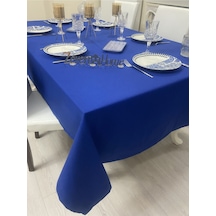 Sıvı Geçirmez Dertsiz Masa Örtüsü Çivit Mavisi
