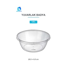 Şeffaf Yuvarlak Badya 1,5 L Mutfak Hazırlık Kabı çok renkli