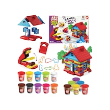 Oyun Hamuru Ev Set Oyuncak İnşaat Serisi 840 Gr Hamur Şekiller
