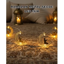 Ramazan Ay Işığı Secde Eden Adam Silüetli Led Peri Işığı Renkli 10806208