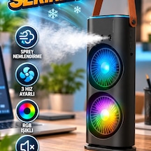 Çift Fanlı Masaüstü Serinletici Sprey Nemlendirme, Rgb Işık Ve 3 Hız Ayarlı