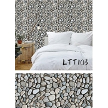 Çakıl Taşı Desenli Yapışkanlı Kaplama Kağıdı Büyük Boy 3 Metre