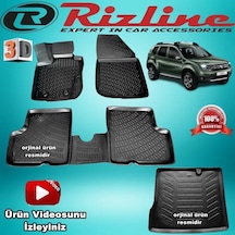 Duster 4X2 3D Paspas + Bagaj Havuzu Siyah 2010-2017 Arası Rizline N11.7850