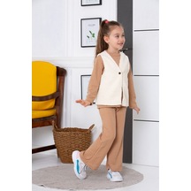 Bayramlık 3 Parça Yelekli Alt Üst Takım Bej Bayramlık 3 Parça Yelekli Alt Üst Takım Bej