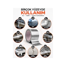 Dmax Sakız Sızdırmaz Bant 48 Mm X 2 M Butil Alüminyum Folyo Tamir Bandı Su Geçirmez İzolasyon Bandı