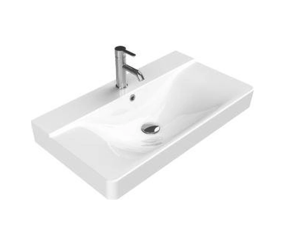 Turkuaz Yeni Mona Etajer Uyumlu Lavabo 80 45 Cm Beyaz