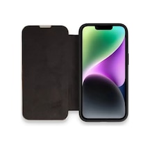 Newface Apple İphone 14 Pro Max Kılıf Dolpin Kapaklı - Siyah
