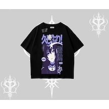 Tarzsokak Oversize Tshirt Neo Tokyo Girl Y2k Street Anime Aesthetic Siyah