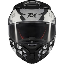 Axxis Fenıx Angry Face B2 Şeffaf Vizörlü Kapalı Kask Black Grey Matt