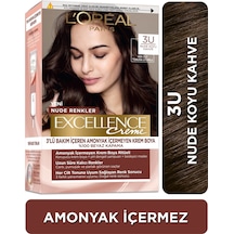 L'Oréal Paris L'Oréal Paris Excellence Creme Nude Renkler Saç Boyası – 3U Nude Koyu Kahve Standart