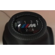 Vıtes Topuzu Bmw M Power 5 Vıtes E30/34/36/39/46/60/62/90/92 Beneklı Derı Sarı - Siyah