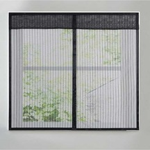 Ebitda Kendinden Yapışkanlı Pencere Sineklği Siyah 110-150cm, Evde Kolay Montaj