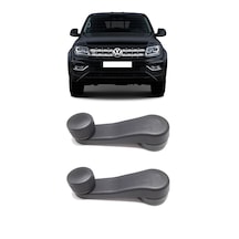 Vw Amarok 2010 - 2021 Uyumlu Manuel Çevirmeli Cam Açma Kapama Kolu Siyah 2 Adet Takım 1h0837581