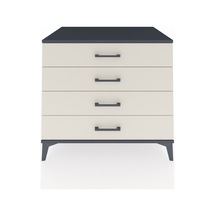 Kronos Şifonyer 4 Çekmeceli 88x59x80 Antrasit-aytaşı Antrasit