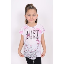 Toontoy Kids Toontoy Kız Çocuk Dijital Baskılı Tişört Pembe