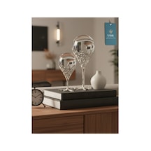 Chacha Home Luxury Odyssey 2'li Pirinç Deve Kuşu Ayağı Dekoratif Kristal Top Küre
