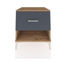 Kronos Komodin Tek Çekmeceli 60x59x64 Çam-antrasit Çam