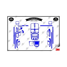 Volkswagen Golf 5 2003-2008 Torpido Konsol Trim Göğüs Maun Kaplama Set 33 Parça Mavi Renk