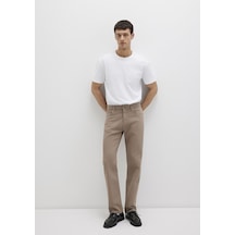 Mavi - Lisbon Açık Kahverengi Denim Gabardin Pantolon 0010039-90681 Kahverengi