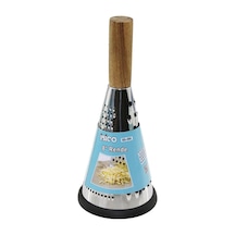 8 İnç - Huni Model Ahşap - Bambu Saplı Metal Rende Silikon Tabanlı Go-53-vice 01350 Çok Renkli