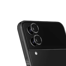 Samsung Galaxy Z Flip4 Kamera Lens Koruma Halka Set Siyah AL3128
