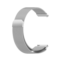 Caseonn Coros Apex 46mm Kordon Manyetik Metal Hasır Kayış Gümüş