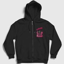 Presmono Unisex Stage Gorillaz Fermuarlı Kapüşonlu Sweatshirt Siyah
