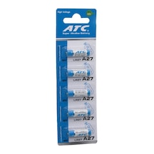 Atc Super Alkaline Battery Araç Ve Oto 12v Lr27 5'li Kart A27 - 27a Kumanda Pili