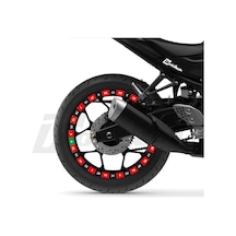 Motosiklet Jant Sticker Rulet Tasarım Etiket Modeli 17' Jant Uyumlu