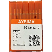 Sanayi Tip Düz Dikiş Makinesi İğnesi Kalın Dip Dpx5 Nm80/12