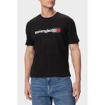 Tommy Jeans T Shirt Erkek T Shirt Dm0dm23406 Bds Siyah