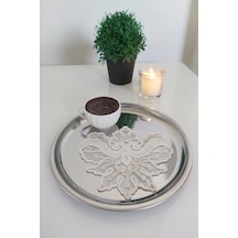 6 Adet Angelic Beyaz & Gold Fransız Tarzı Modern Bardak Altlığı &