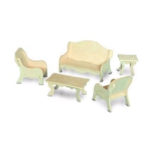 3D Ahşap Puzzle  - Salon Takımı