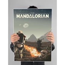 Star Wars Poster 60x90cm The Mandalorian Afiş - Kalın Poster Kağıdı Dijital Baskı