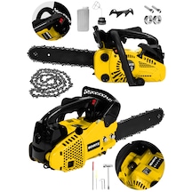 Schatz 25cc Mini Benzinli Testere Ağaç Odun Dal Budama Ve Kesme Testeresi Hızar Motoru 35cm Testere Sarı